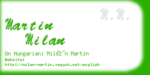 martin milan business card